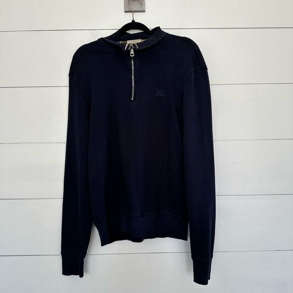 Burberry Other - Burberry Men’s Large Navy Blue Half Zip Pullover